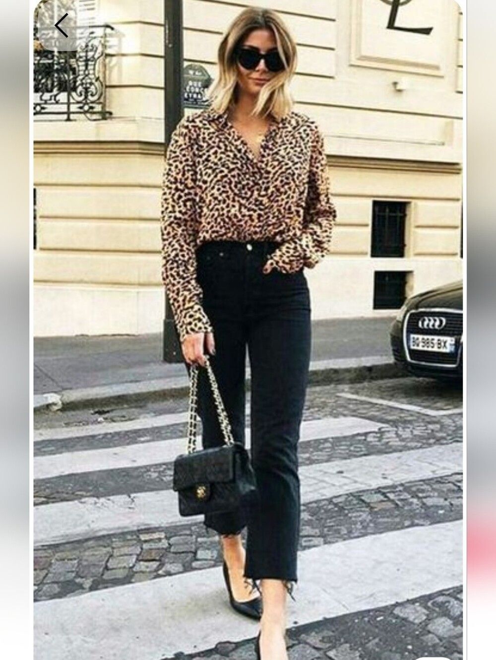 Chico's leopard print long sleeve tunic style blouse